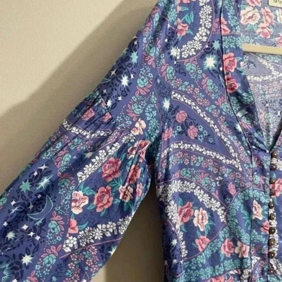 FP TO LOVE celestial/floral print midi dress Small - Picture 8 of 10